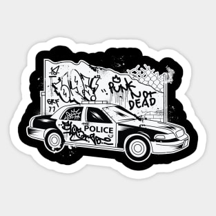 Police graffiti punk Sticker